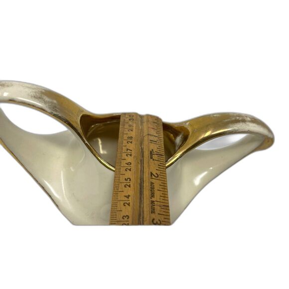 VTG Pearl China Co. Creamer/Sugar Set Hand Decorated 22KT Gold, USA - Picture 13 of 14